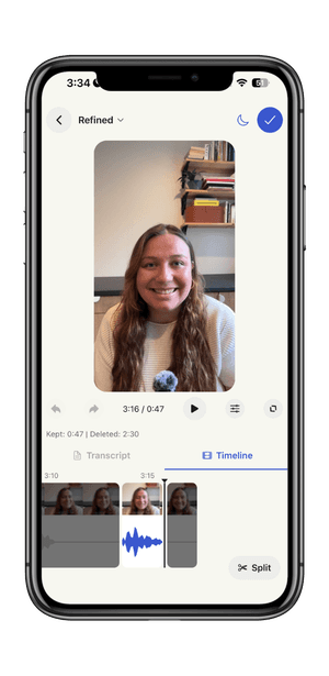 Refined timeline view showing the final edited video ready to export